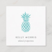 Ananas Quadratische Visitenkarte (Vorderseite)