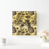 Ananas Quadratische Wanduhr (Zuhause)