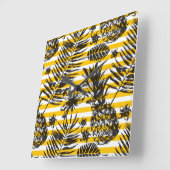 Ananas Quadratische Wanduhr (Winkel)