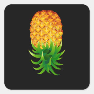 Ananas Quadratischer Aufkleber