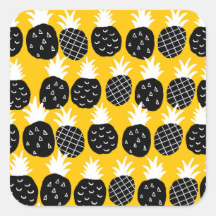 Ananas Quadratischer Aufkleber