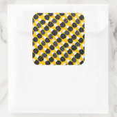 Ananas Quadratischer Aufkleber (Tasche)