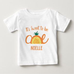 Ananas Rainbow, Sweet to be One, 1. Geburtstag Baby T-shirt