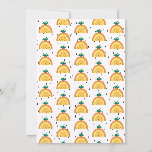 Ananas Rainbow, Sweet to be One, 1st Birthday Einladung (Rückseite)