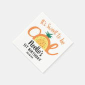 Ananas Rainbow, Sweet to be One, 1st Birthday Serviette (Ecke)