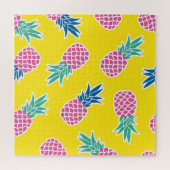 Ananas-Rausch: Heller Cartoon Vintag. Puzzle (Horizontal)