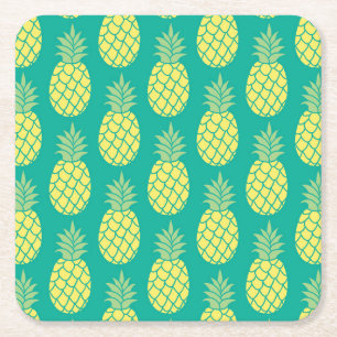 Ananas Rechteckiger Pappuntersetzer