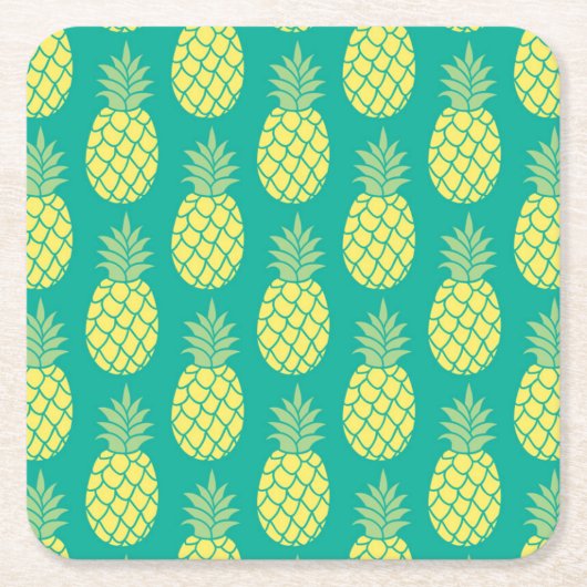 Ananas Rechteckiger Pappuntersetzer (Vorderseite)