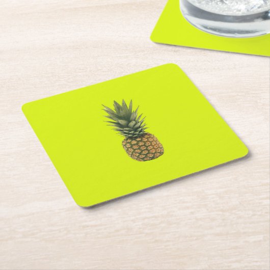 Ananas Rechteckiger Pappuntersetzer (angewinkelt)