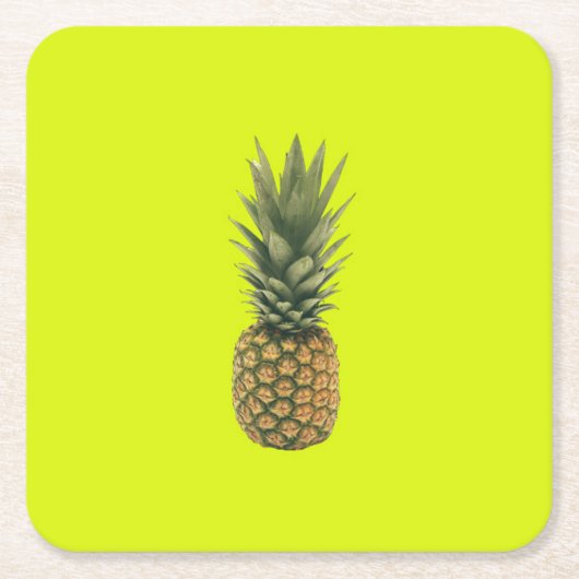 Ananas Rechteckiger Pappuntersetzer (Vorderseite)