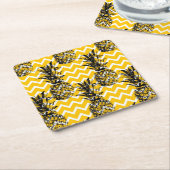 Ananas Rechteckiger Pappuntersetzer (angewinkelt)