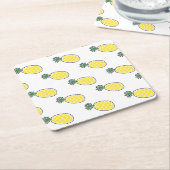 Ananas Rechteckiger Pappuntersetzer (angewinkelt)