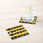 Ananas Rechteckiger Pappuntersetzer (Vor Ort)