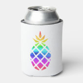 Ananas-Regenbogen Wasserfarbe tropisch farbig Dosenkühler (Kanne Vorderseite)