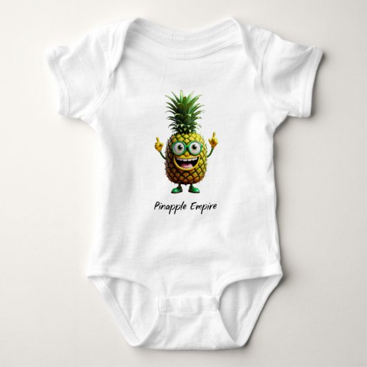 Ananas-Reich Baby Strampler (Vorderseite)