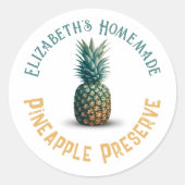 Ananas-Reserve Runder Aufkleber (Vorderseite)