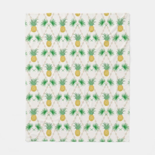 Ananas, Retro Fleecedecke (Vorderseite)