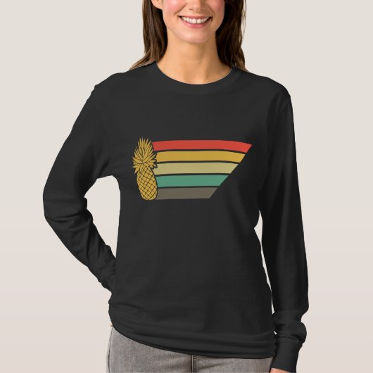 Ananas Retro Fruit Fruit T-Shirt (Vorderseite)