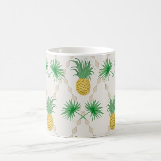 Ananas, Retro Kaffeetasse (Mittel)