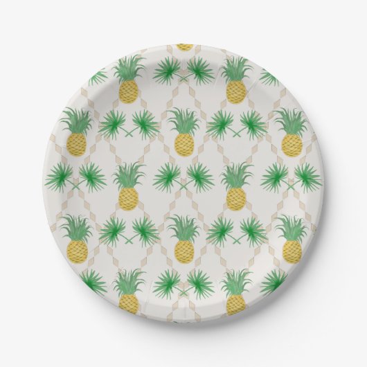 Ananas, Retro Pappteller (Vorderseite)