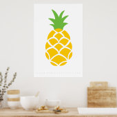 Ananas Retro Poster 60er 70er Jahre Zitat (Küche)