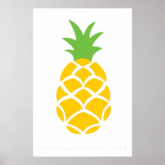 Ananas Retro Poster 60er 70er Jahre Zitat (Vorne)