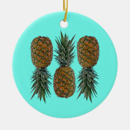 Ananas Retro Vegan und vegetarisch Vintag Obst Keramik Ornament