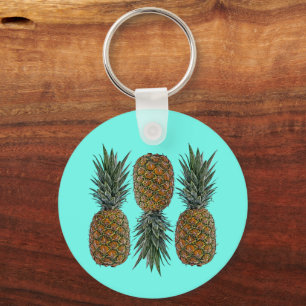 Ananas Retro Vegan und vegetarisch Vintag Obst Schlüsselanhänger