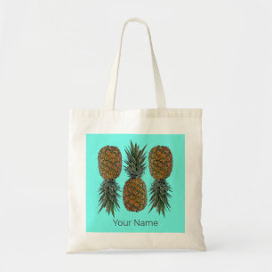 Ananas Retro Vegan und Vegetarisch Vintage Obst Tragetasche