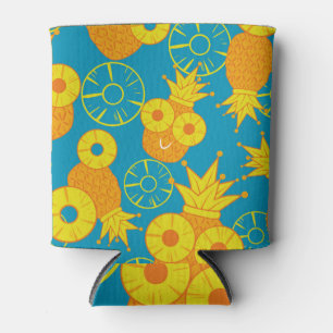 Ananas Rings: Doodle Cartoon Vintag. Dosenkühler