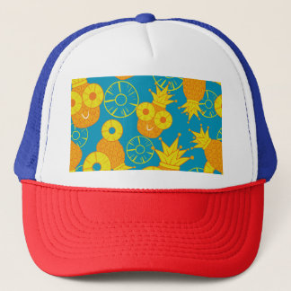 Ananas Rings: Doodle Cartoon Vintag. Truckerkappe