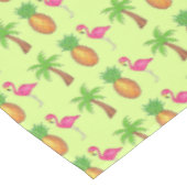 Ananas Rosa Flamingo Palm Tree Tropische Print Tischdecke (Schrägansicht)
