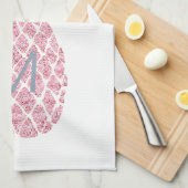 Ananas, rosa Glitzer Geschirrtuch (Viertel Falte)