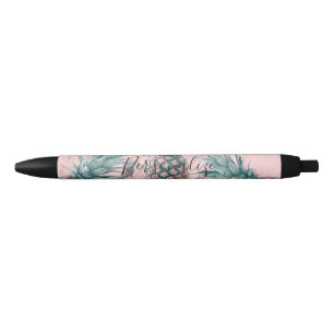 Ananas & Rosa Marmor Wirbel Modern Tropical Chic Kugelschreiber