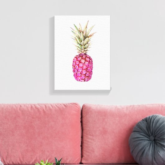 Ananas-Rosa Print Leinwanddruck (Insitu (Wohnzimmer))