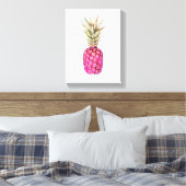 Ananas-Rosa Print Leinwanddruck (Insitu (Schlafzimmer))