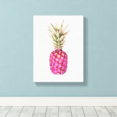 Ananas-Rosa Print Leinwanddruck (Insitu (Holzboden))