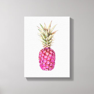 Ananas-Rosa Print Leinwanddruck