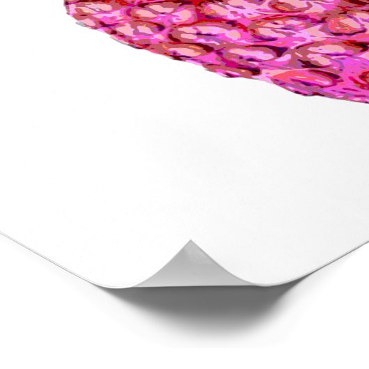 Ananas-Rosa Print Poster (Ecke)