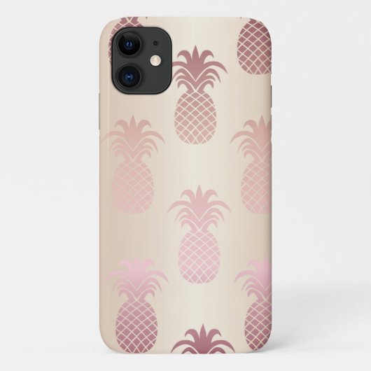 Ananas Rose Gold iPhone 11 Fall Case-Mate iPhone Hülle (Rückseite)