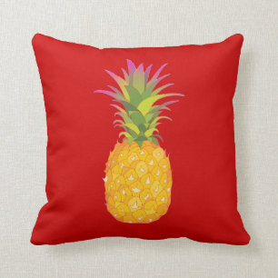 Ananas - rotes tropisches Kissen