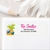 Ananas Rücksendeadresse Label Tropical Aloha Luau (Insitu)