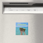 Ananas-Rumpunch am Strand, Bahamas Magnet (In Situ (Geschirrspüler))