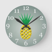 Ananas Runde Wanduhr (Vorderseite)