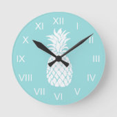 Ananas Runde Wanduhr (Vorderseite)