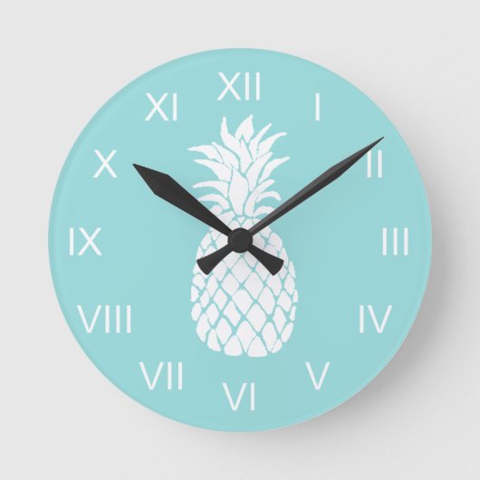 Ananas Runde Wanduhr (Vorderseite)