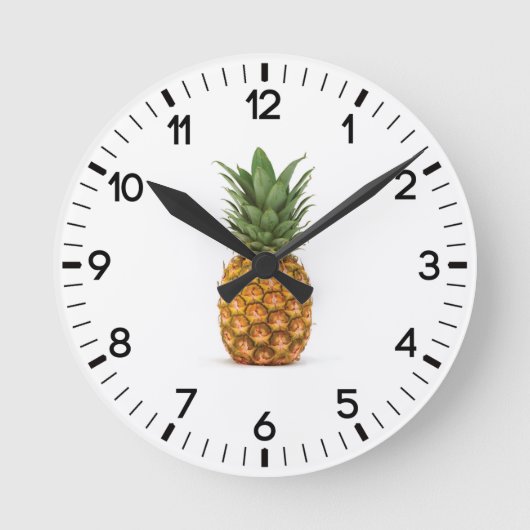 Ananas Runde Wanduhr (Vorderseite)