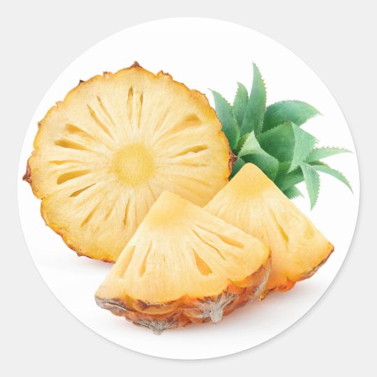 Ananas Runder Aufkleber (Vorderseite)