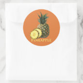 Ananas Runder Aufkleber (Tasche)