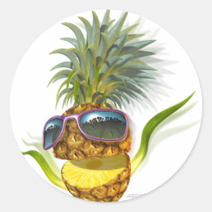 Ananas Runder Aufkleber
